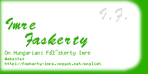 imre faskerty business card